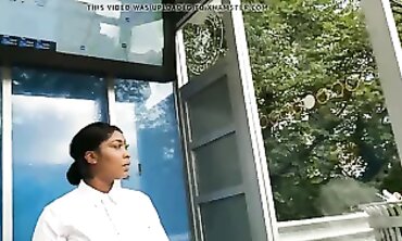 Chocolate Goddess Flashes Her Big Ass at the Bus Stop
