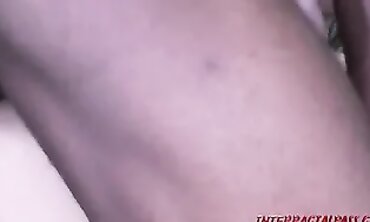 Brunette Tabatha Tucker Takes Two Interracial Dicks