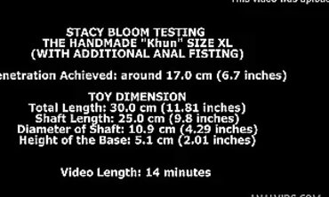 Stacy Bloom Tests Massive 17cm Khun Forearm Fisting Toy