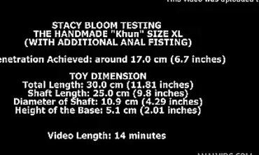 Stacy Bloom Tests Massive 17cm Khun Forearm Fisting Toy