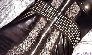 Russian MILF in African Sundress and Stockings Gets Creampie