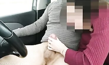 French College Lecturer Gives Deep Throat Blowjob In Parking Lot