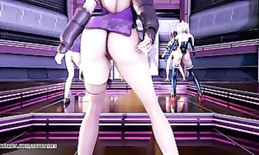 MMD Striptease: Ayane, Kasumi, Marie Rose & Mai Shiranui