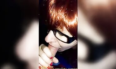 Redhead MILF Secretary with Glasses Gets a Huge Facial