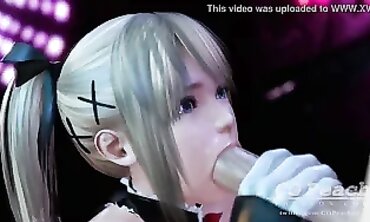 Marie Rose D or Alive: Deepthroat Blowjob Animation