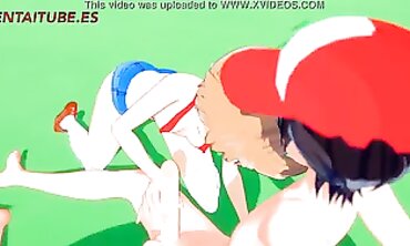 Pokemon 3D Animation: Misty and Ash Handjob and Oral Pleasure