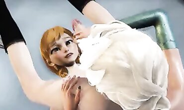 Elsa Gets Pounded by Futanari Anna in 3D