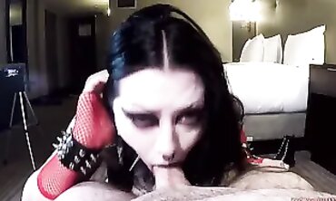 POV Blowjob With Ebony Goth Slut Kat Black