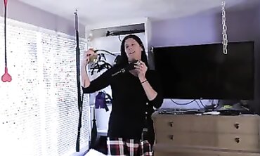 Mature Brunette Shows Her Fetish Toy Collection