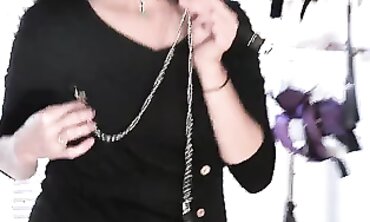 Mature Brunette Shows Her Fetish Toy Collection