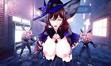 MMDshare Anime Girls Big Tits Squirt & Feet Orgasm