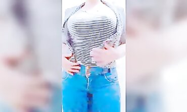 Sexy Mexican Secretary Records Her Big Ass in the Bathroom