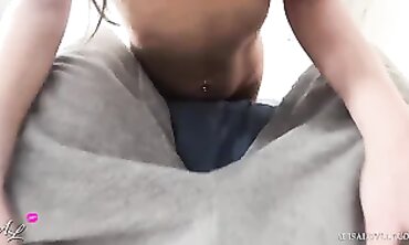 POV Neighbor Blowjob and Cum Swallowing