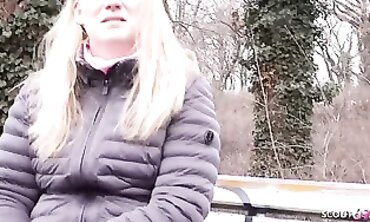 German Scout: Curvy MILF Sabrina's Rough Street Audition