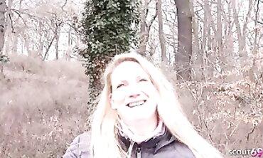 German Scout: Curvy MILF Sabrina's Rough Street Audition