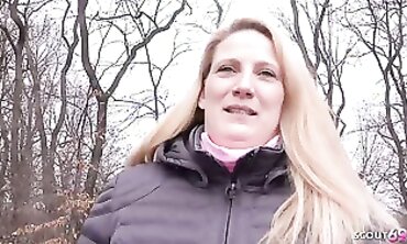 German Scout: Curvy MILF Sabrina's Rough Street Audition