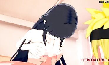 Naruto x Hinata: Uncensored Animated Blowjob and Creampie