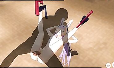 Shimakaze Gets Rough Creampie in 3D Hentai Animation