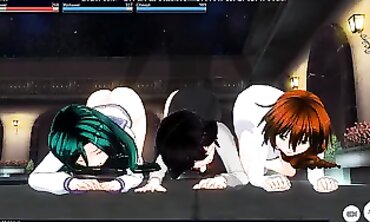 3D Anime Trio Gangbang: Bombshells Group Sex