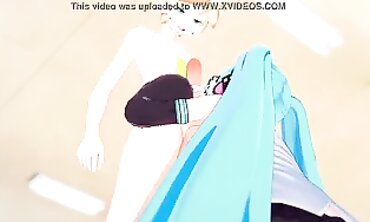 Vocaloid 3D Animation: Len and Miku in Uncensored Hentai