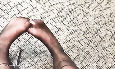 Dancer's Nyloned Toes in POV Foot Fetish