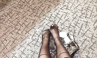 Dancer's Nyloned Toes in POV Foot Fetish