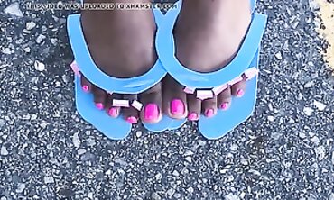 Jacinta Williams Shows Off Her Rosy Pink Soles