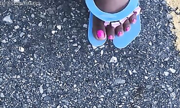 Jacinta Williams Shows Off Her Rosy Pink Soles