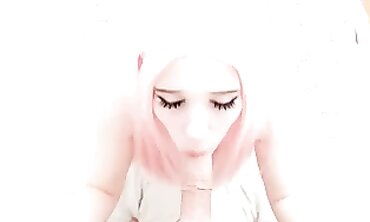POV Blowjob: Pink-Haired Succubus Gets Facial