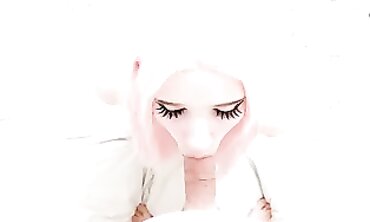 POV Blowjob: Pink-Haired Succubus Gets Facial