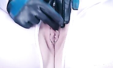 POV GF Poses in Latex Catsuit with Pussy Tape