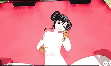 POV Hentai: Cute Brunette Cosplayer Gives Boyfriend Rough Creampie Sex