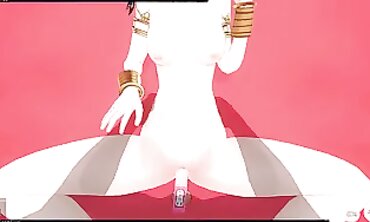 POV Hentai: Cute Brunette Cosplayer Gives Boyfriend Rough Creampie Sex