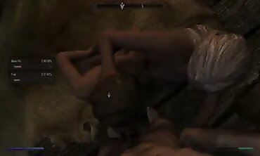 Vampire Femdom Threesome at a Skyrim Soiree