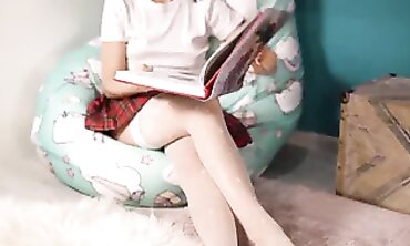 Russian college girl's Vibrating Homework Assignment