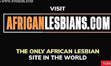 Ebony Lesbians Make Out in the Shower