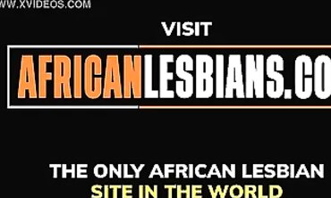 Ebony Lesbians Make Out in the Shower