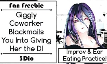 3Dio ASMR: Giggly Coworker Ear Gobbling Experience