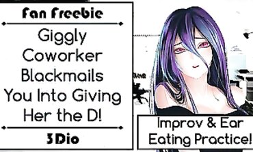 3Dio ASMR: Giggly Coworker Ear Gobbling Experience