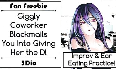 3Dio ASMR: Giggly Coworker Ear Gobbling Experience