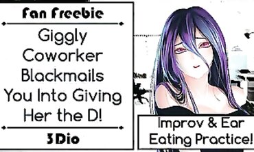 3Dio ASMR: Giggly Coworker Ear Gobbling Experience