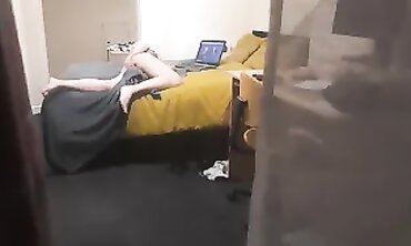 British Bimbos Caught Masturbating Through Window