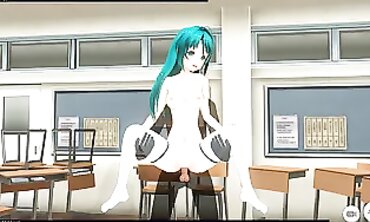 3D H3DC College Girl's First Rough Anal Creampie