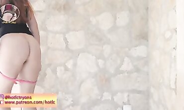 HotLc Reveals Her Ass and Tits in See-Through Lingerie