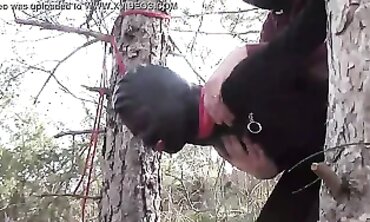 Petite Latina Bound in Stockings for Public Outdoor Fuck