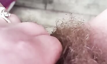 Redhead Caught Pissing on the Front Porch
