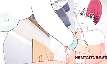 Rei Cosplay Gets Boned by Todoroki in Anime Creampie Scene