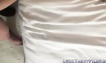 British Platinum-Blonde Bombshell with Huge Tits