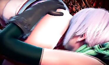Sinon & Asuna: 3D Animated Threesome Torture