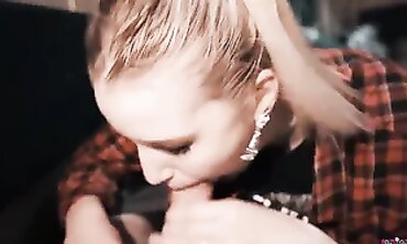 Russian Amateur POV: Girl Seducing Guy On The Train For Blowjob